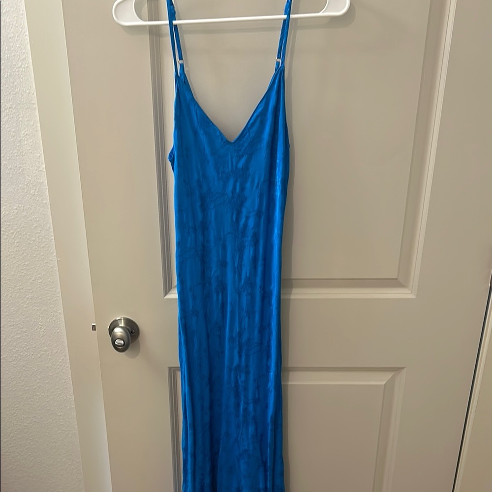 Blue Strappy Maxi Dress
